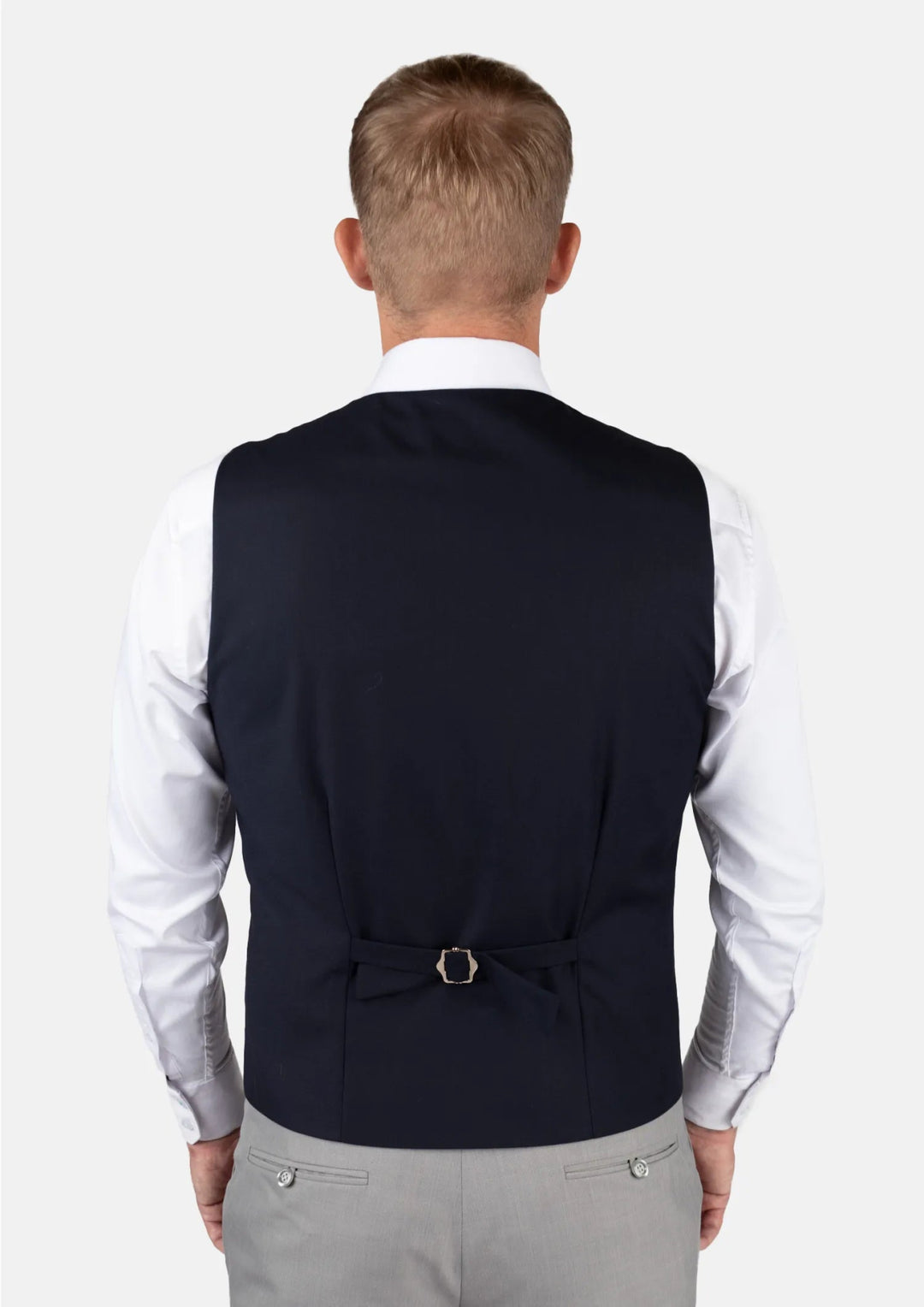 Dark Navy Twill Vest - SARTORO