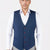 Deep Blue Crosshatch Vest - SARTORO