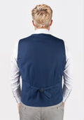 Deep Blue Crosshatch Vest - SARTORO