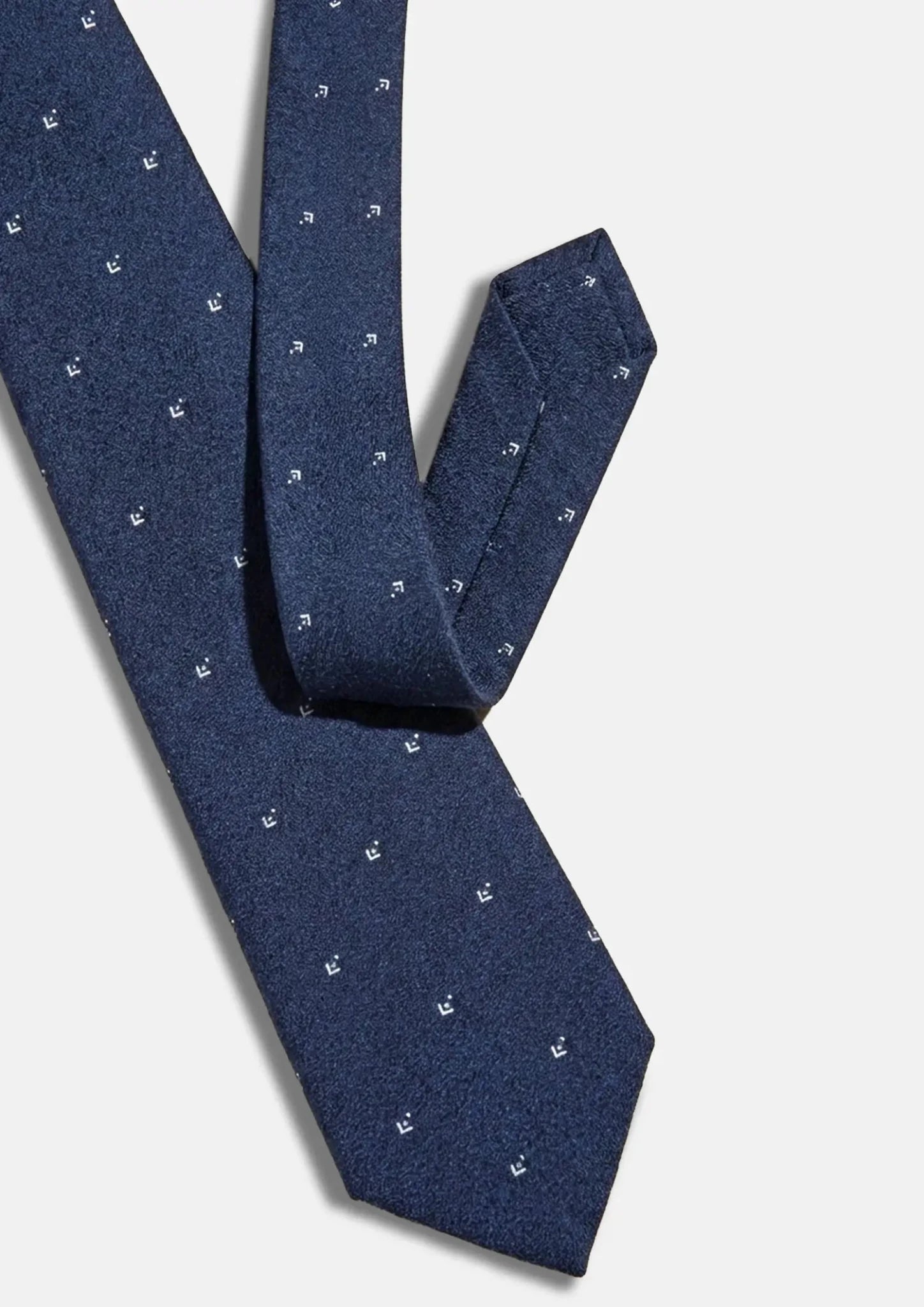 Deep Blue Minimal Motif Tie280