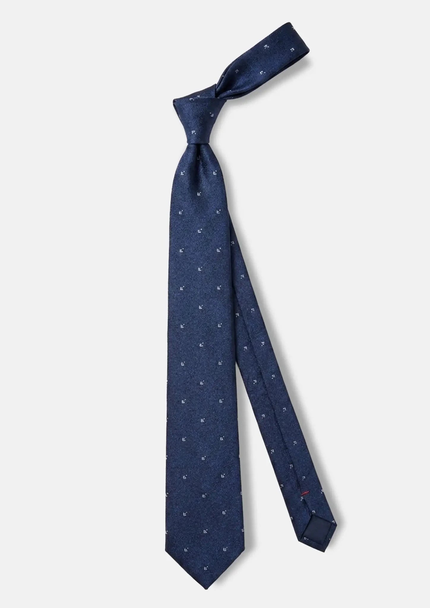 Deep Blue Minimal Motif Tie - SARTORO874