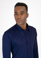 Deep Blue Ultrasoft Bamboo Shirt - SARTORO621