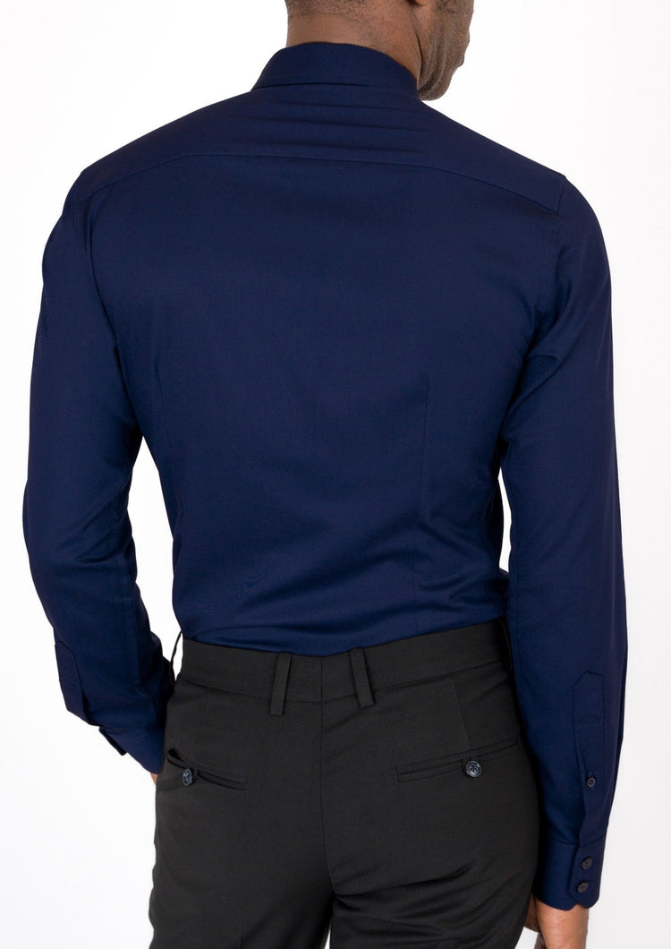 Deep Blue Ultrasoft Bamboo Shirt - SARTORO919