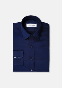 Deep Blue Ultrasoft Bamboo Shirt - SARTORO
