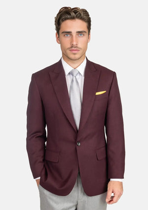 Deep Burgundy Birdseye Jacket