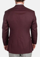 Deep Burgundy Birdseye Jacket - SARTORO224