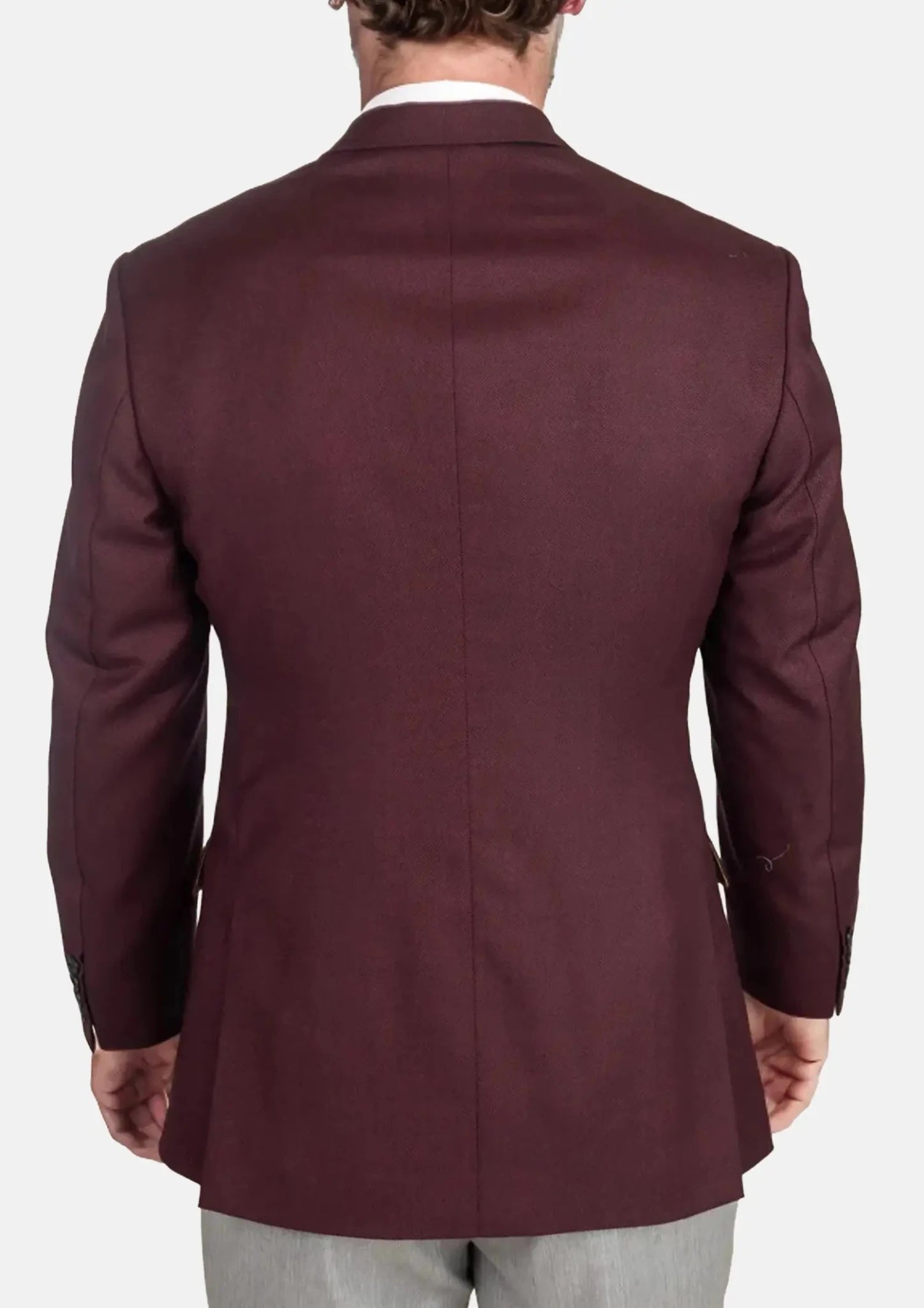 Deep Burgundy Birdseye Jacket - SARTORO922