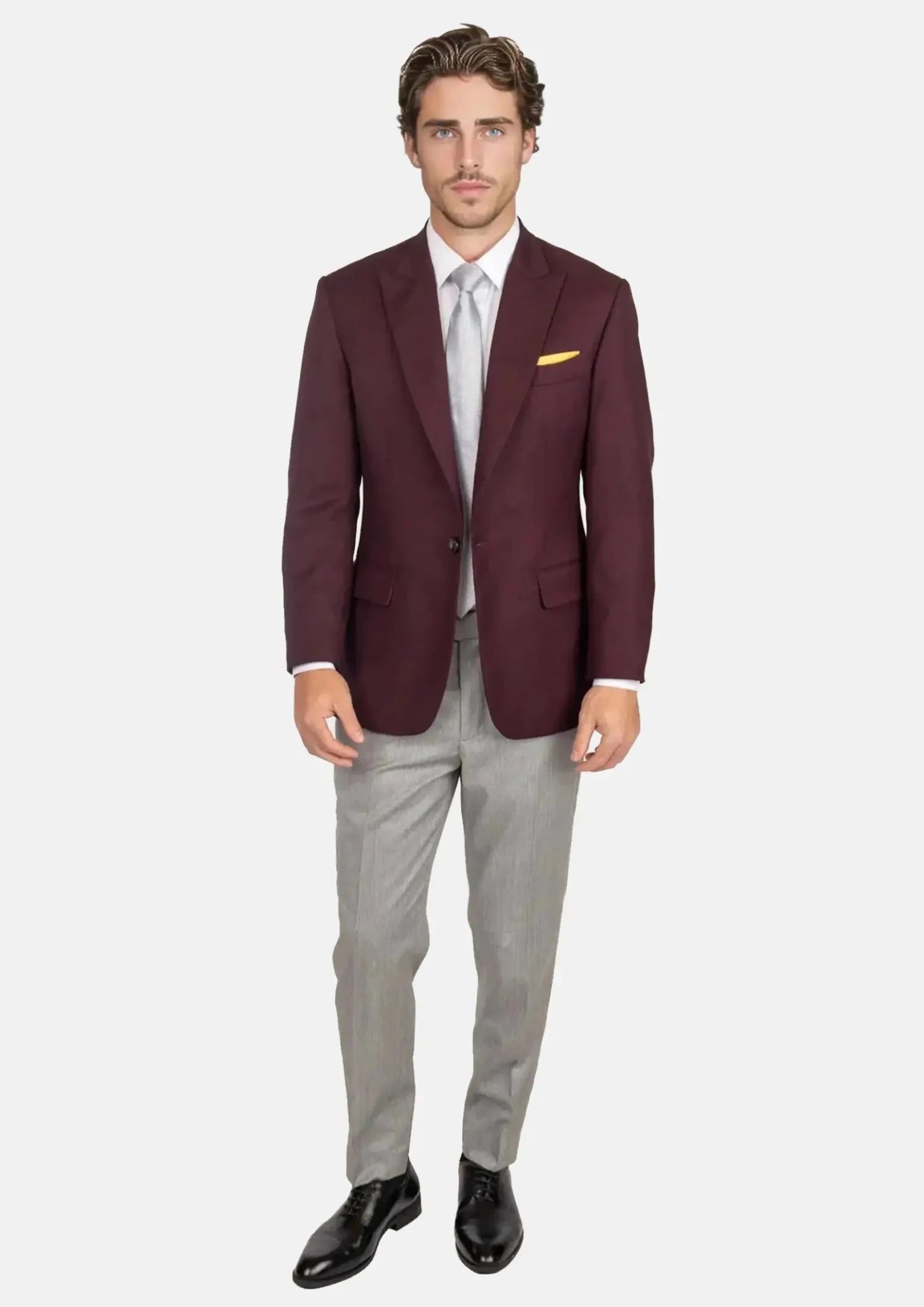 Deep Burgundy Birdseye Jacket - SARTORO254
