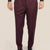 Deep Burgundy Birdseye Pants - SARTORO