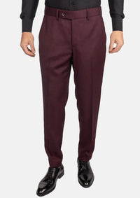 Deep Burgundy Birdseye Pants