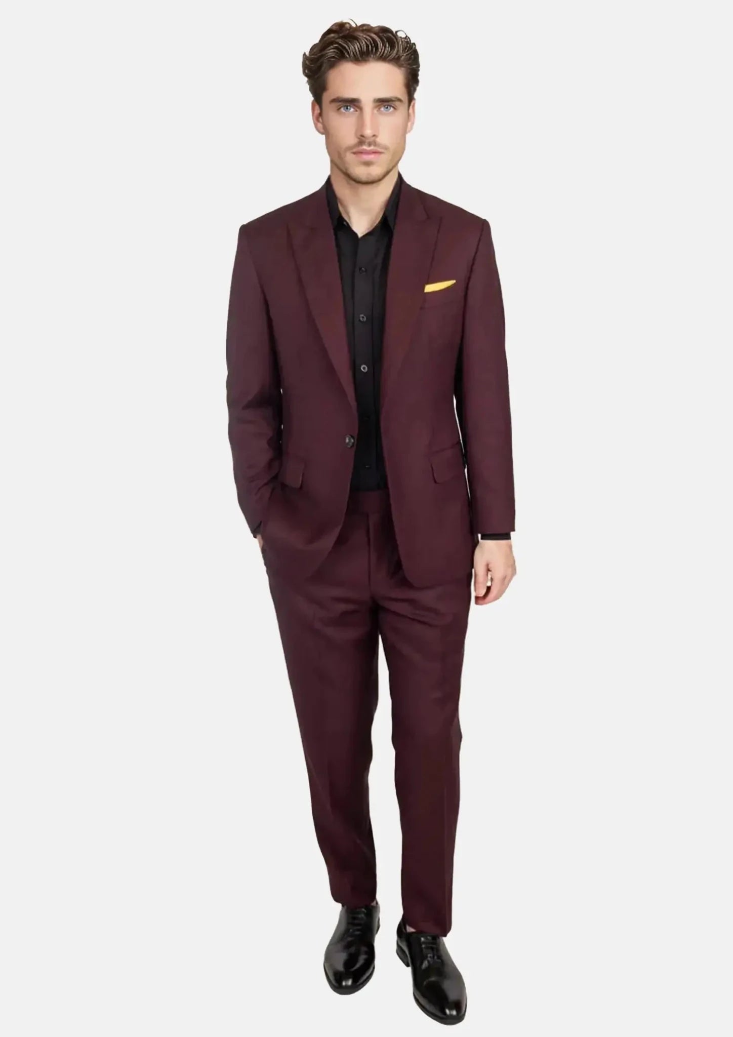 Deep Burgundy Birdseye Suit - SARTORO341