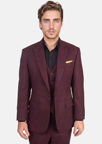 Deep Burgundy Birdseye Suit