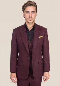 Deep Burgundy Birdseye Suit
