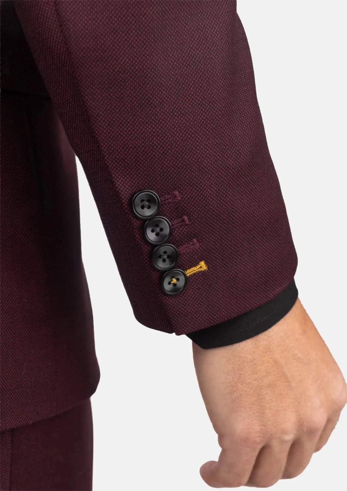 Deep Burgundy Birdseye Suit - SARTORO490