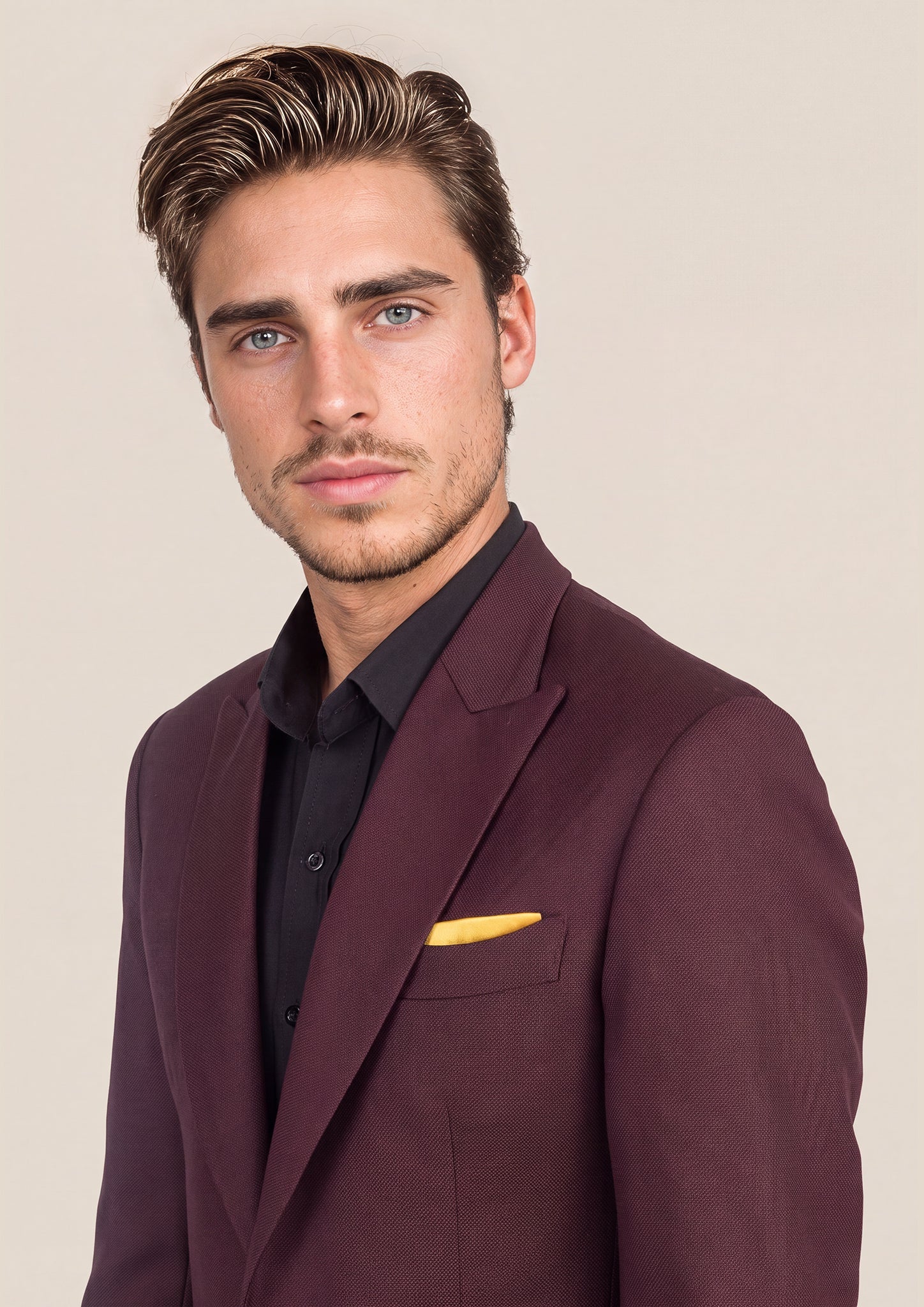 Deep Burgundy Birdseye Suit - SARTORO459