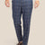 Deep Cobalt Blue Plaid Pants - SARTORO