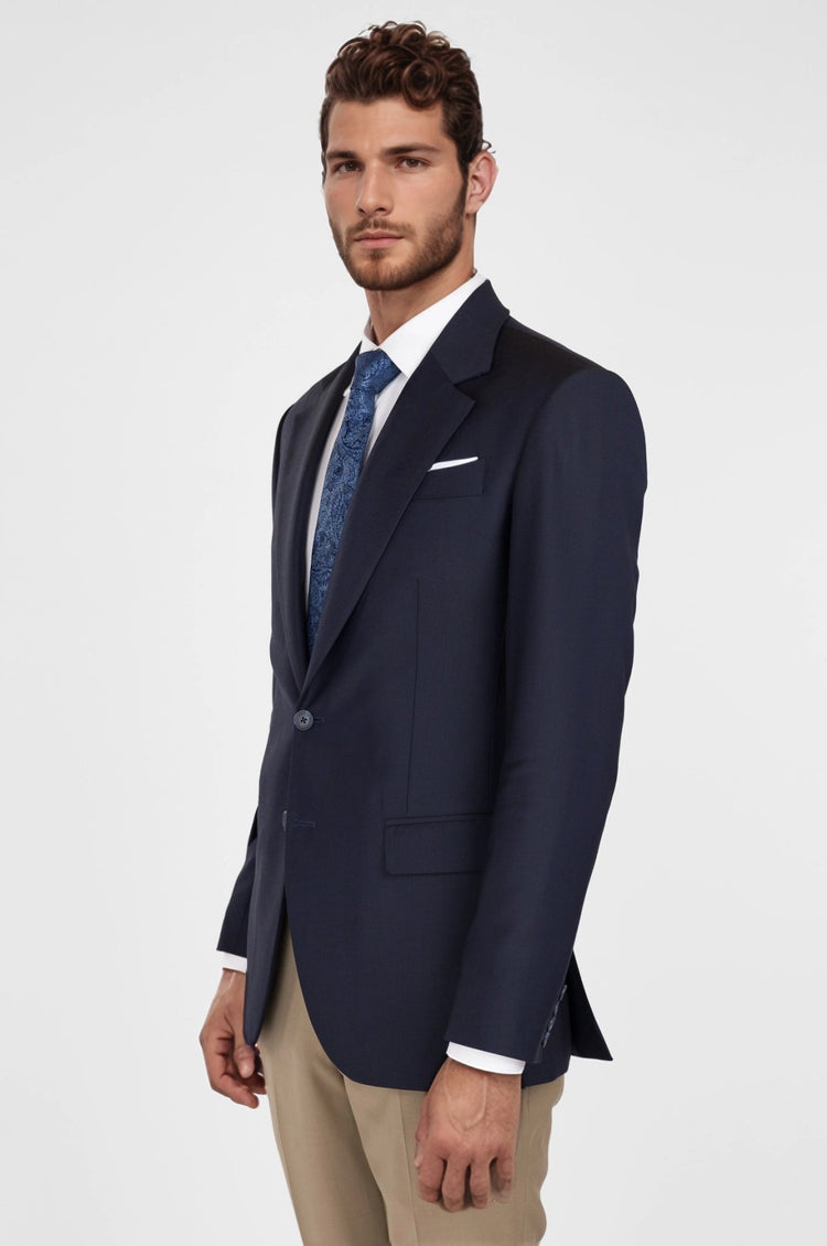 Deep Navy Ellis Jacket - SARTORO164