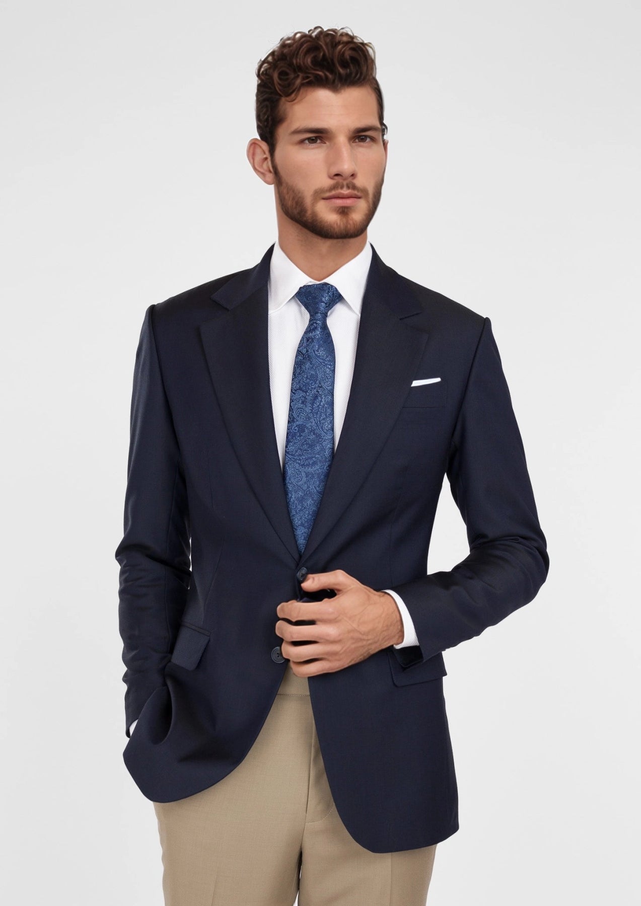 Deep Navy Ellis Jacket - SARTORO