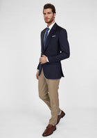 Deep Navy Ellis Jacket - SARTORO207