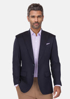 Deep Navy Herringbone Bryant Jacket - SARTORO511