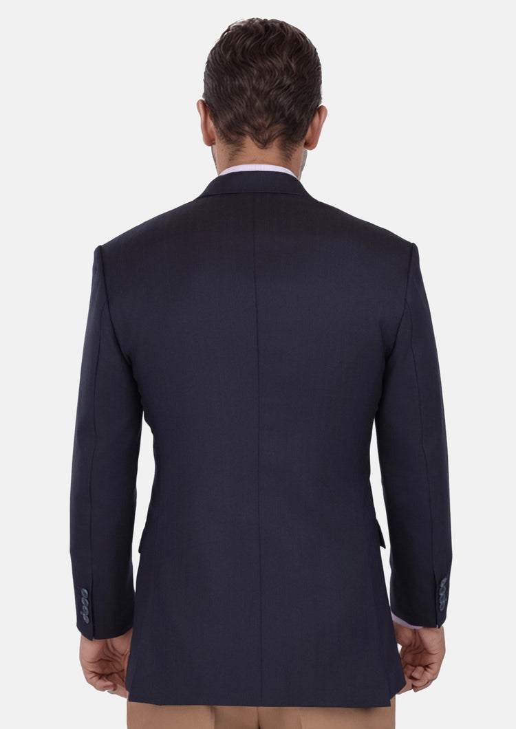 Deep Navy Herringbone Bryant Jacket - SARTORO527