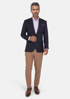 Deep Navy Herringbone Bryant Jacket - SARTORO174