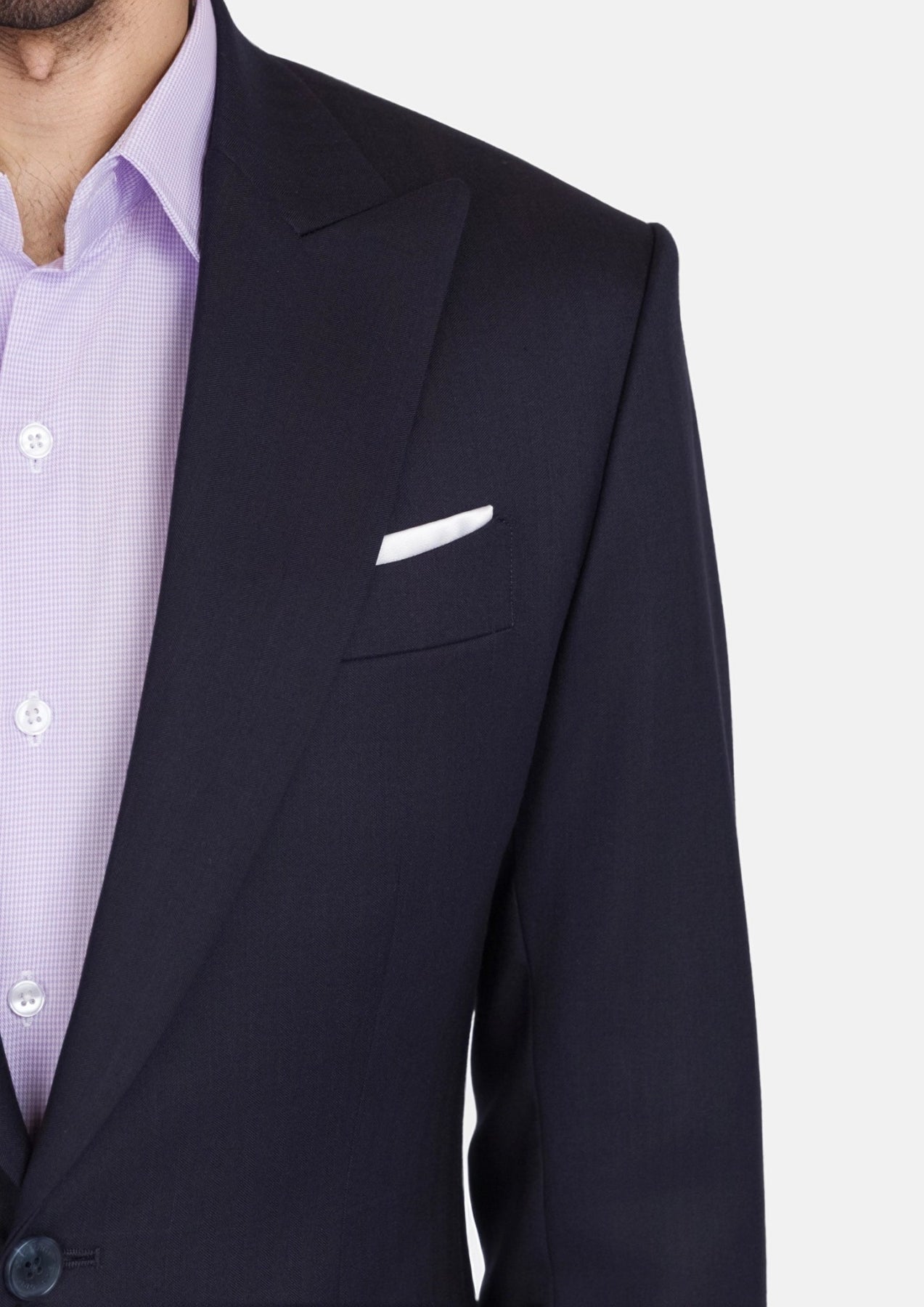 Deep Navy Herringbone Bryant Jacket - SARTORO