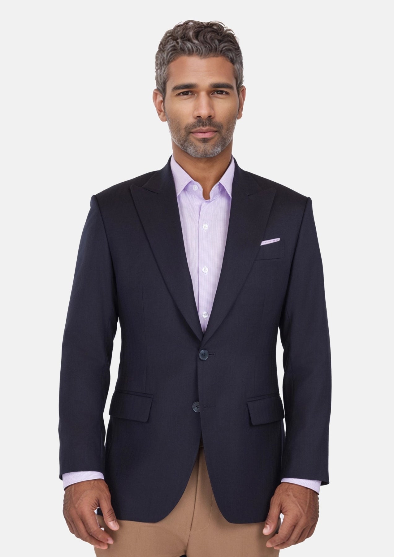 Deep Navy Herringbone Bryant Jacket - SARTORO