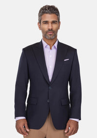 Deep Navy Herringbone Bryant Jacket
