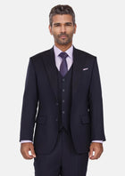 Deep Navy Herringbone Bryant Suit - SARTORO213