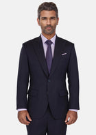 Deep Navy Herringbone Bryant Suit - SARTORO363