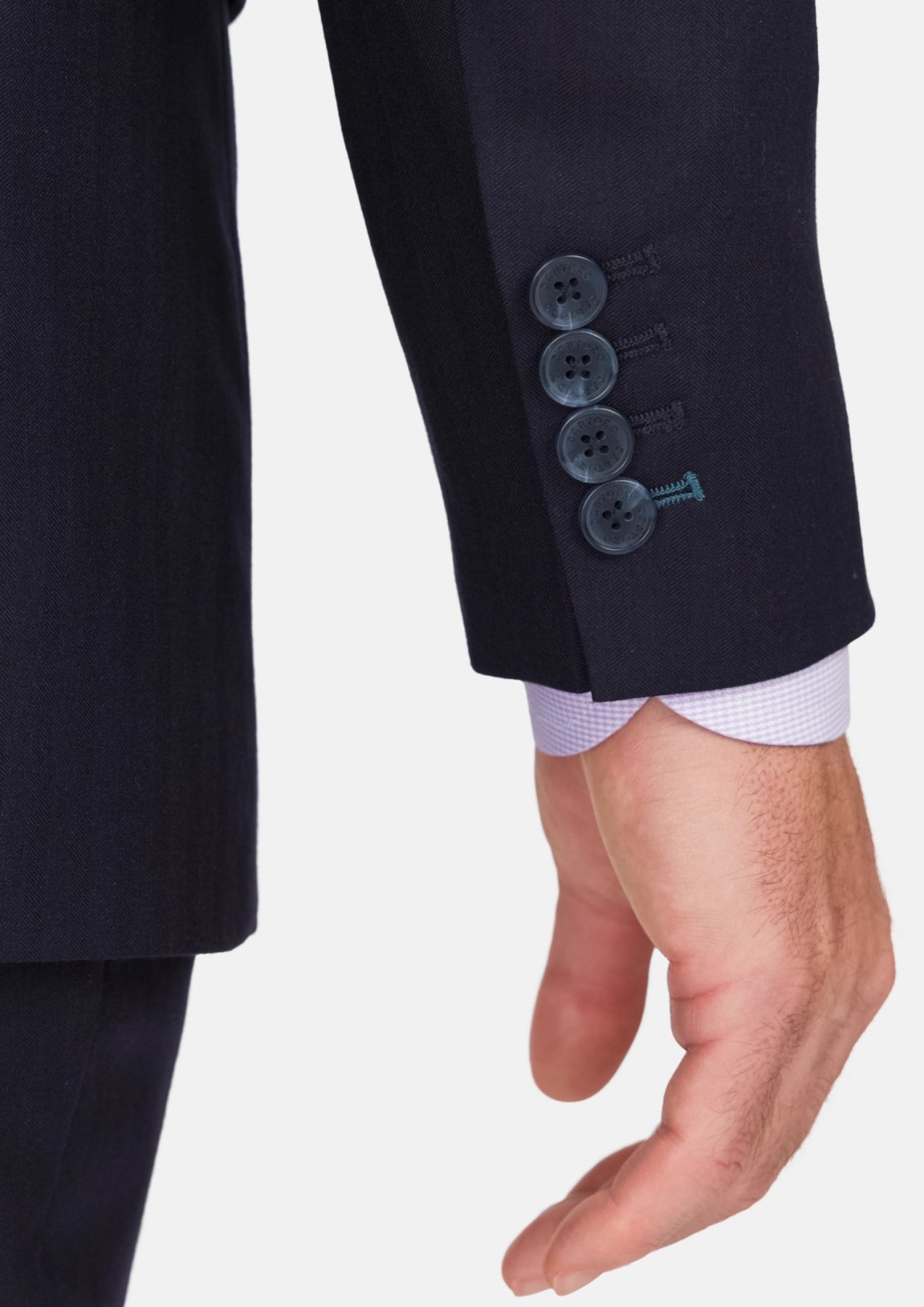 Deep Navy Herringbone Bryant Suit - SARTORO