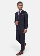 Deep Navy Herringbone Bryant Suit - SARTORO877