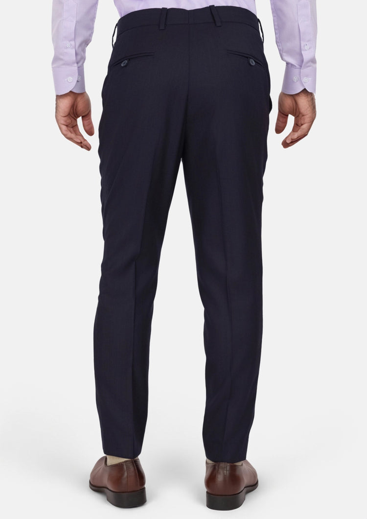 Deep Navy Herringbone Pants - SARTORO903