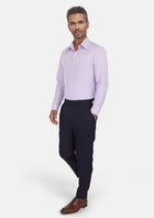 Deep Navy Herringbone Pants - SARTORO335