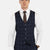 Deep Navy Windowpane Vest - SARTORO