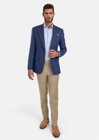 Delft Blue Bamboo Ellis Jacket - SARTORO499