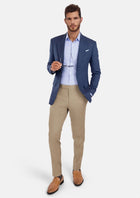 Delft Blue Bamboo Ellis Jacket - SARTORO441