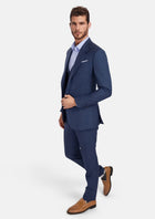 Delft Blue Bamboo Ellis Suit - SARTORO607
