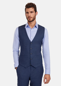 Delft Blue Bamboo Vest - SARTORO