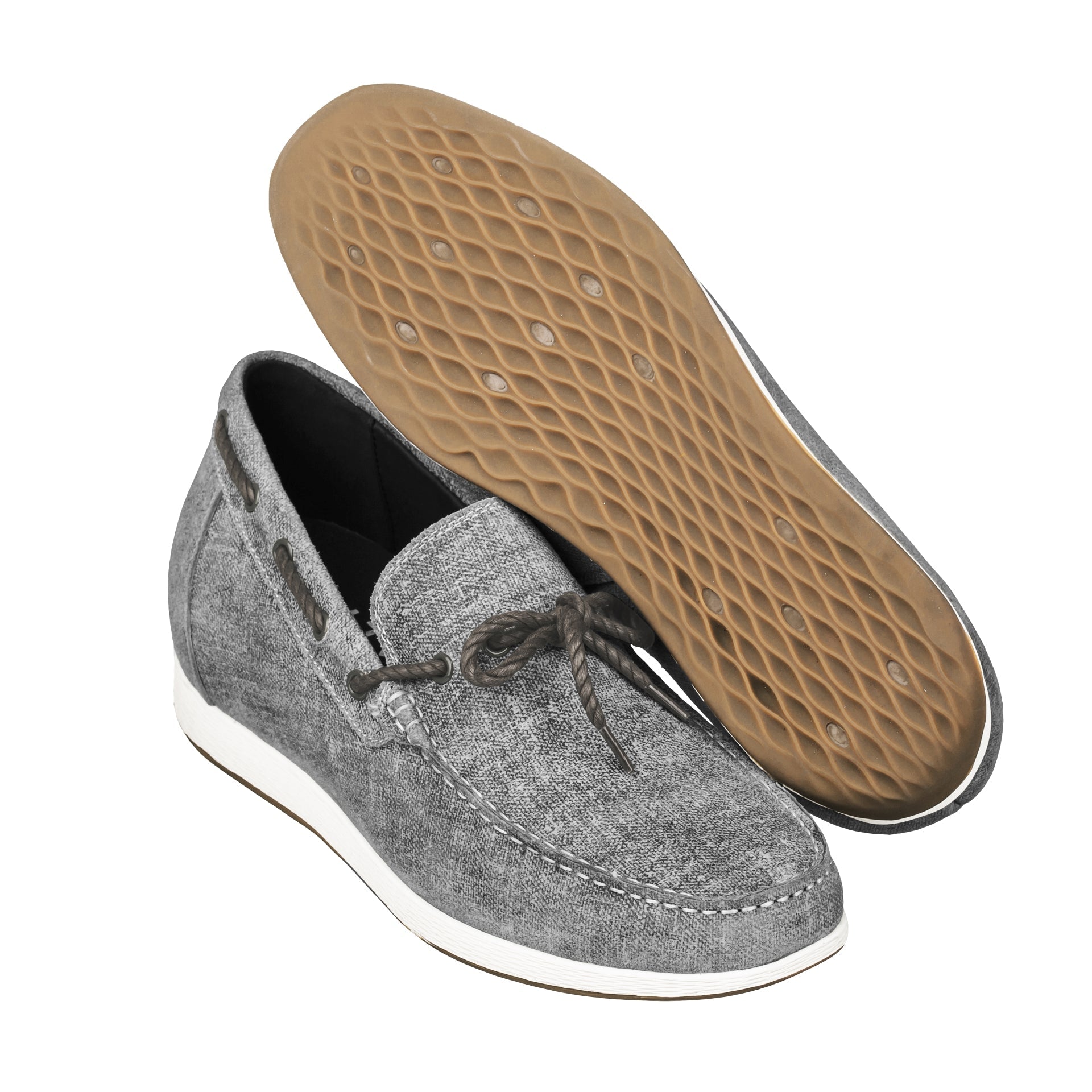 Denim Grey Boat Shoes - 2565