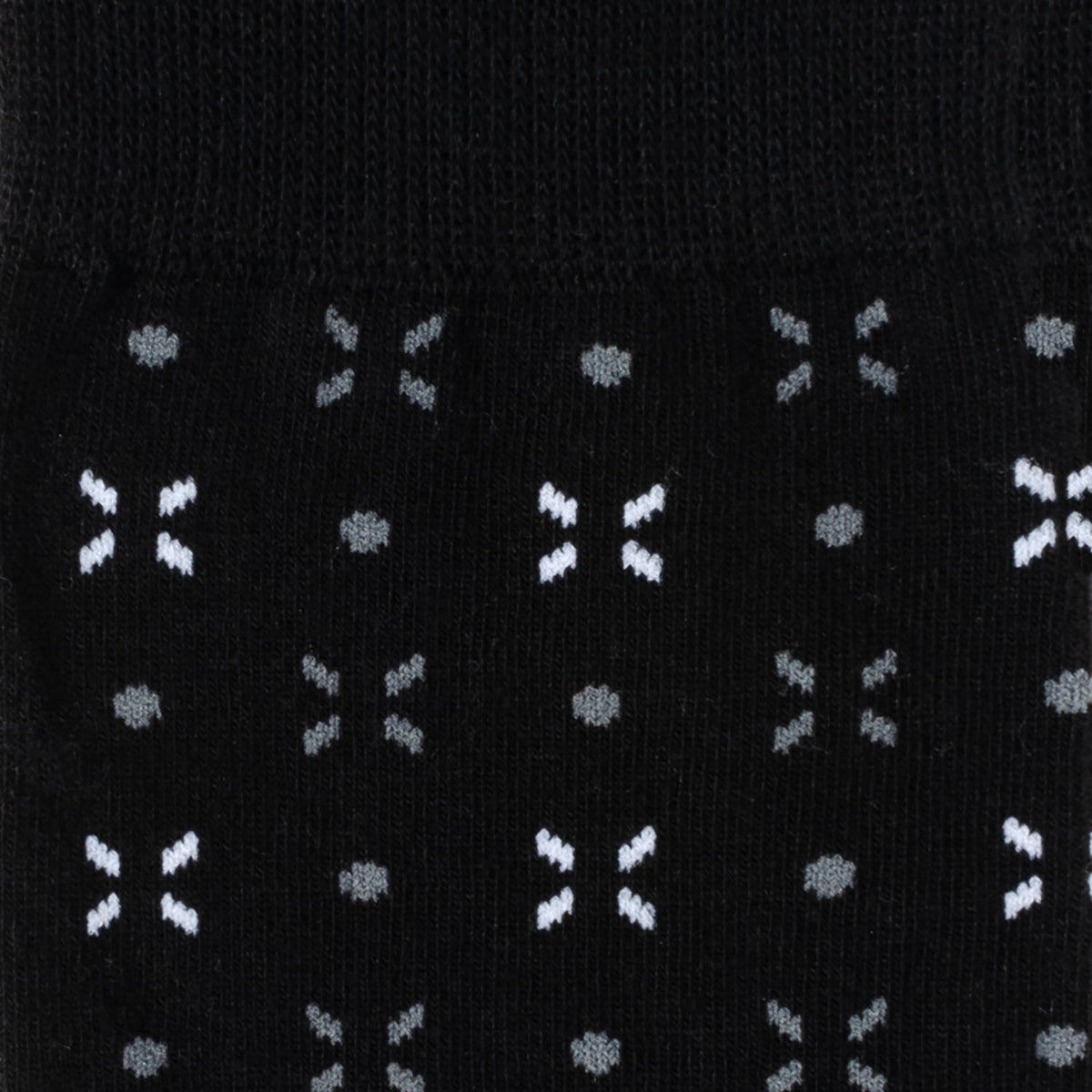Dot Patterned Black Men's Socks - SARTORO265