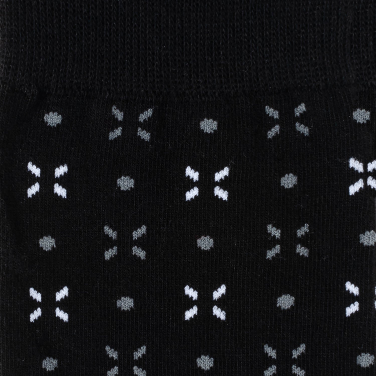 Dot Patterned Black Men's Socks - SARTORO121