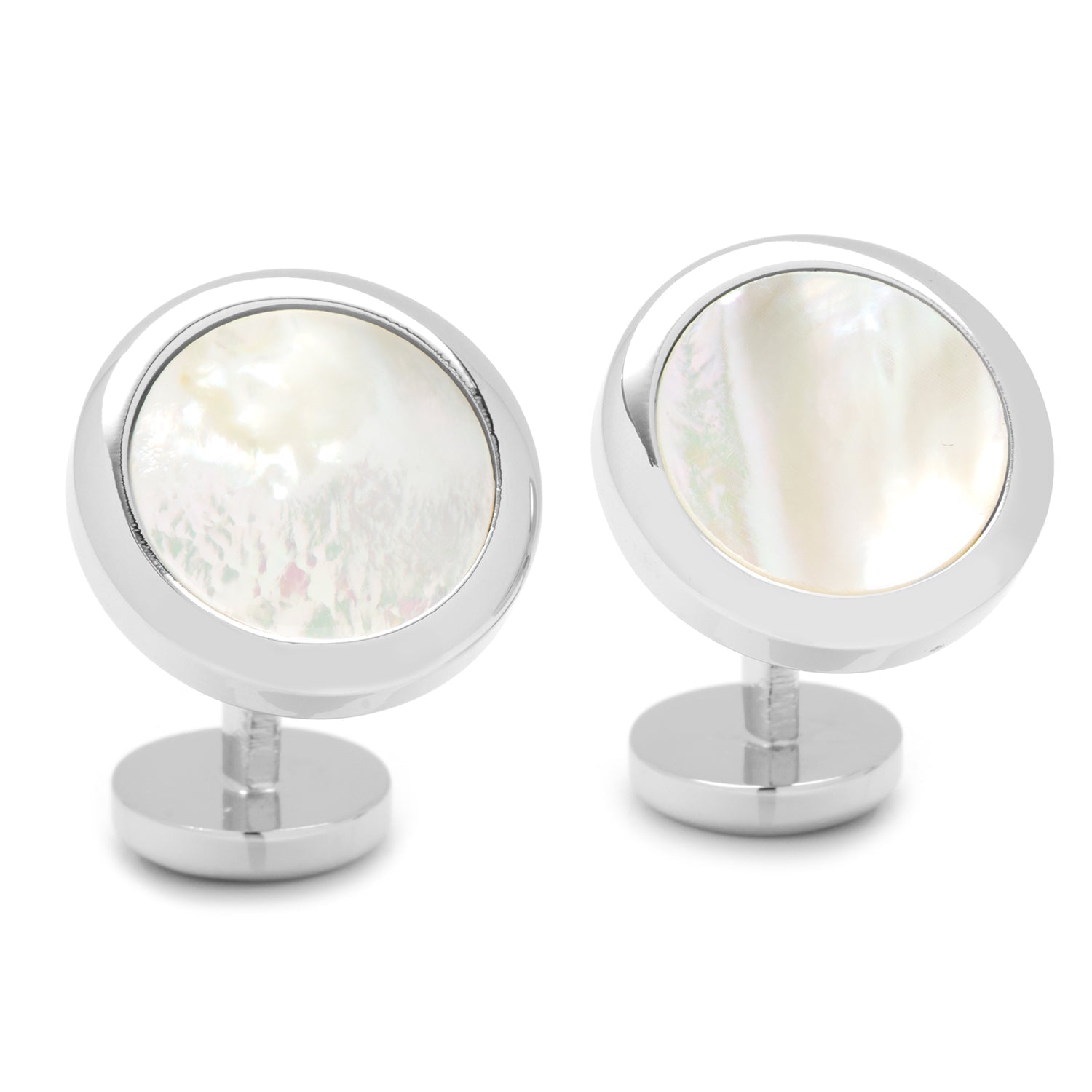 Double Sided Mother of Pearl Round Beveled Cufflinks62
