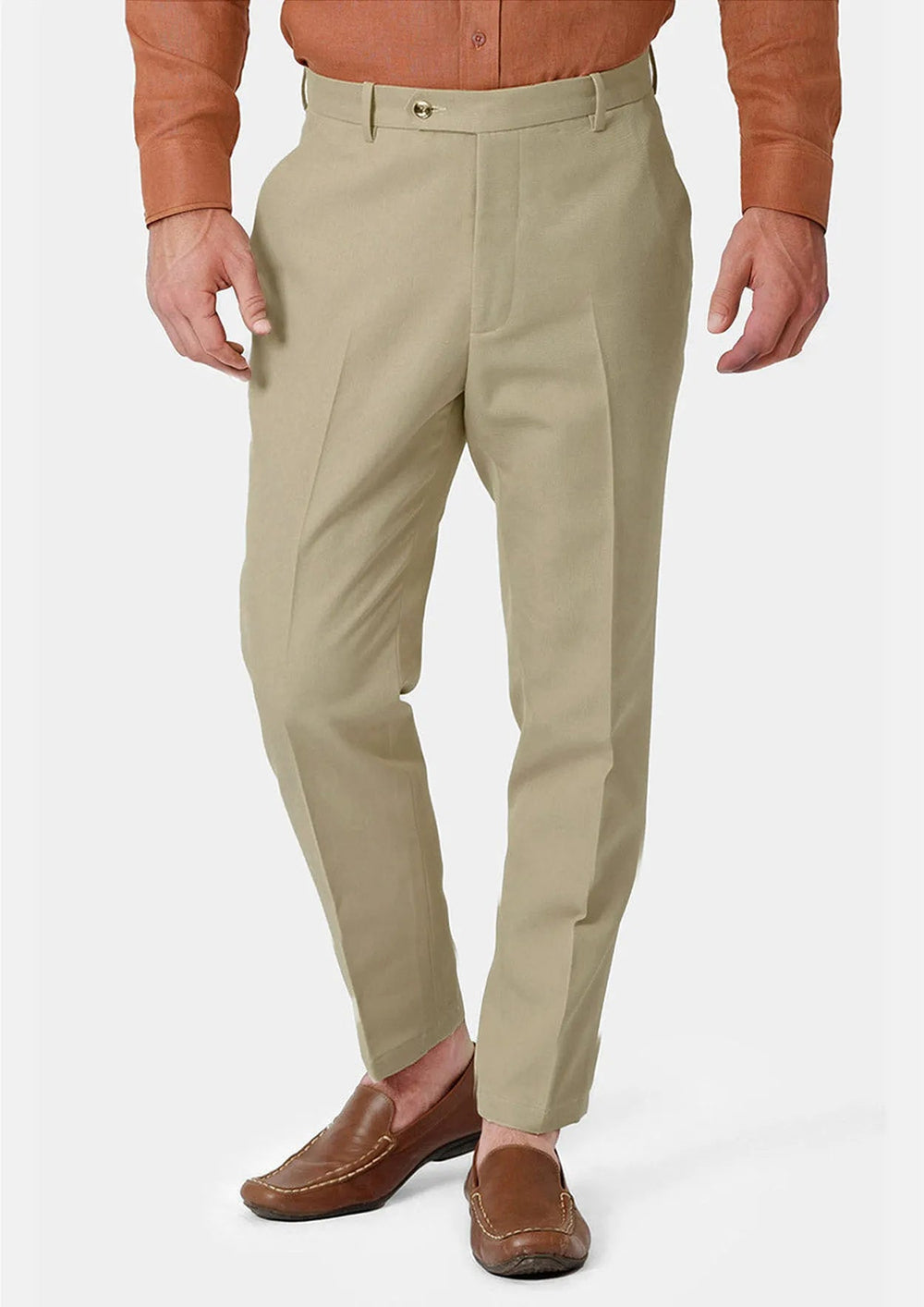 Dune Beige Cotton Pants603