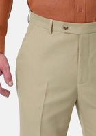 Dune Beige Cotton Chino Pants - SARTORO448