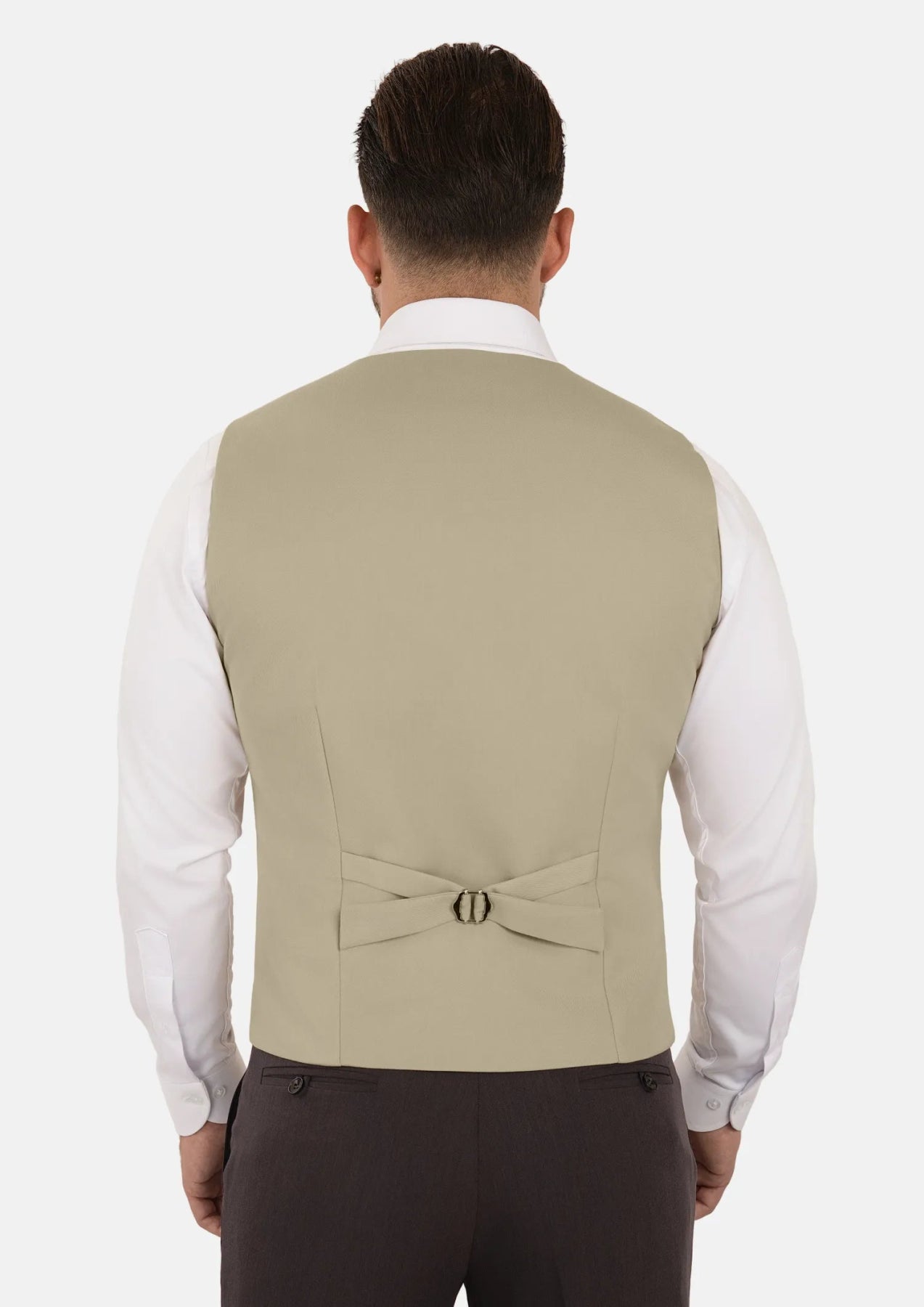Dune Beige Cotton Vest - SARTORO