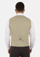 Dune Beige Cotton Vest - SARTORO31