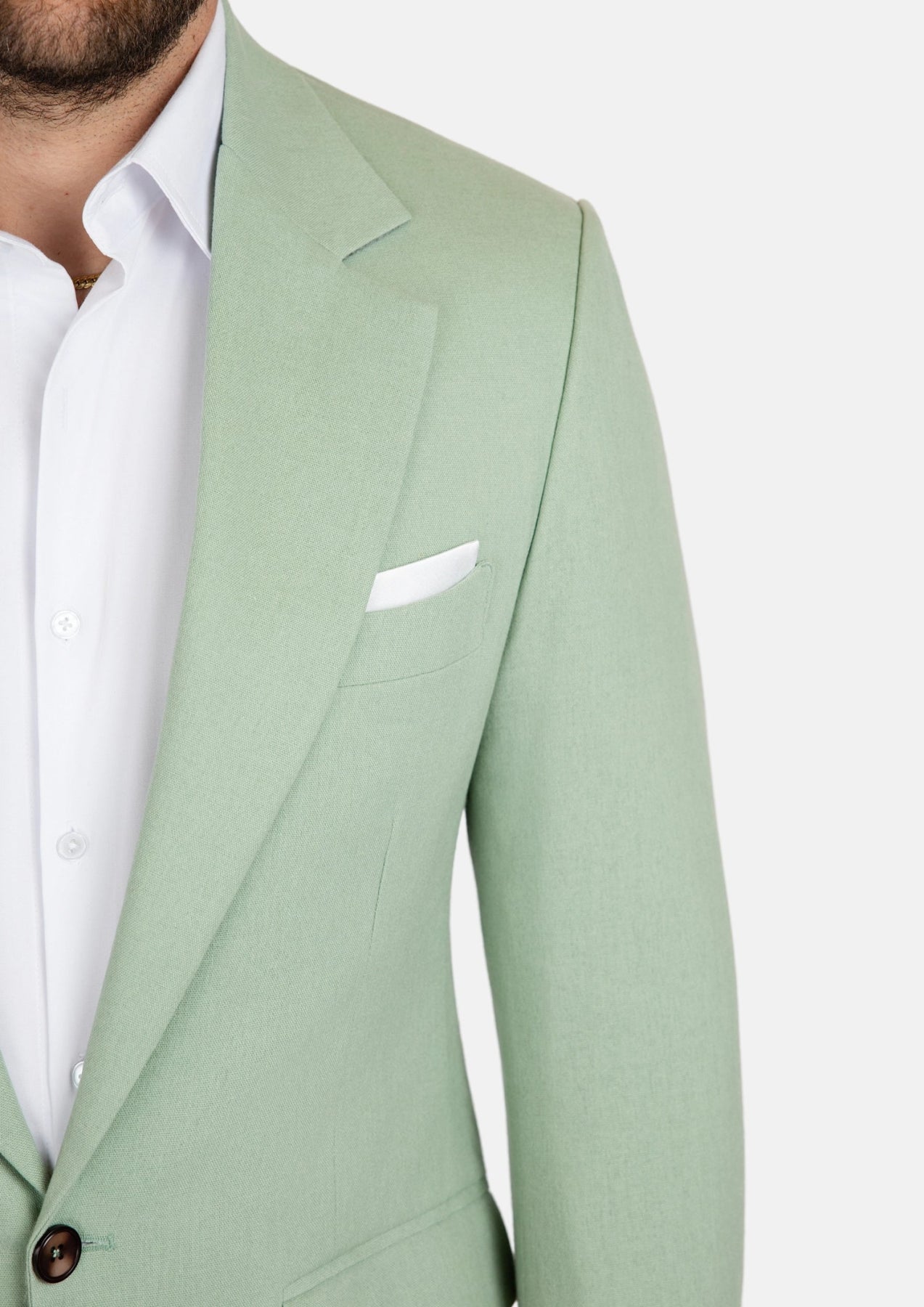 Eldridge Fern Green Linen Jacket - SARTORO
