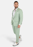 Eldridge Fern Green Linen Suit - SARTORO366